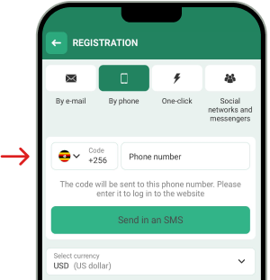BetWinner Registration by Phone