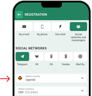 BetWinner Registration via Social Networks